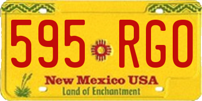 NM license plate 595RGO