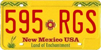 NM license plate 595RGS