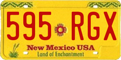 NM license plate 595RGX