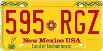 NM license plate 595RGZ