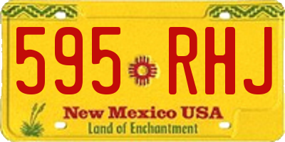 NM license plate 595RHJ