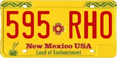 NM license plate 595RHO