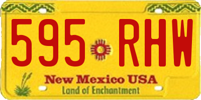 NM license plate 595RHW