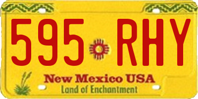 NM license plate 595RHY