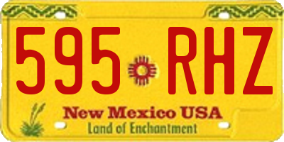 NM license plate 595RHZ