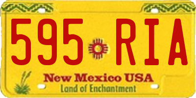 NM license plate 595RIA