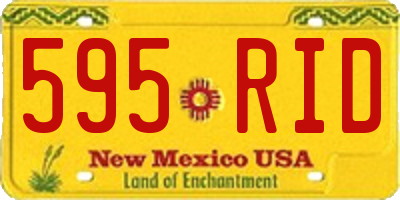 NM license plate 595RID