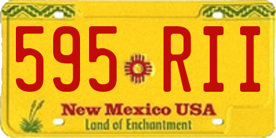 NM license plate 595RII