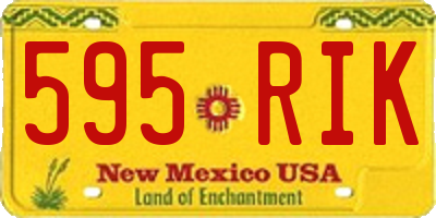 NM license plate 595RIK
