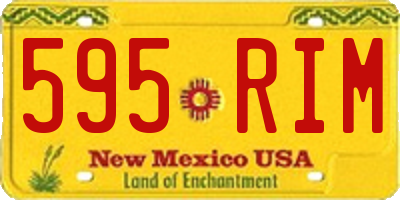 NM license plate 595RIM