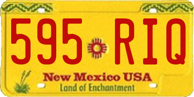NM license plate 595RIQ
