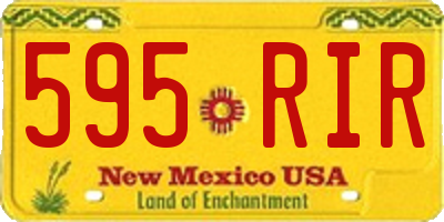 NM license plate 595RIR