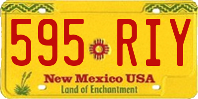 NM license plate 595RIY