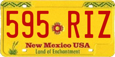 NM license plate 595RIZ