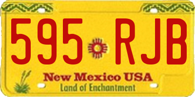 NM license plate 595RJB