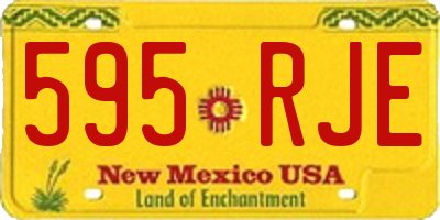NM license plate 595RJE