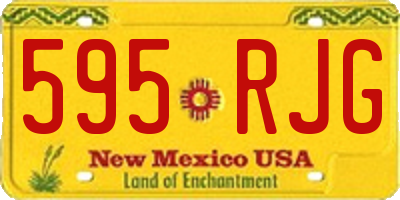 NM license plate 595RJG