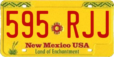 NM license plate 595RJJ