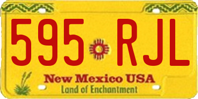 NM license plate 595RJL