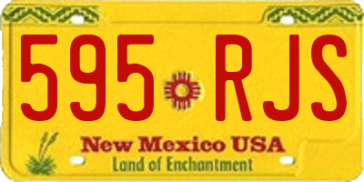 NM license plate 595RJS
