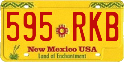 NM license plate 595RKB