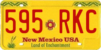 NM license plate 595RKC