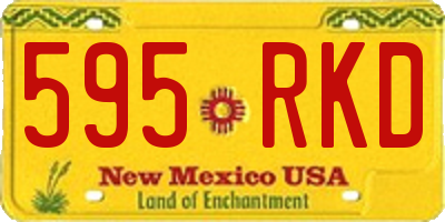 NM license plate 595RKD