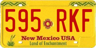NM license plate 595RKF
