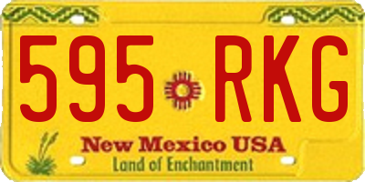 NM license plate 595RKG