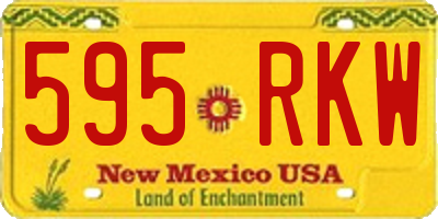 NM license plate 595RKW
