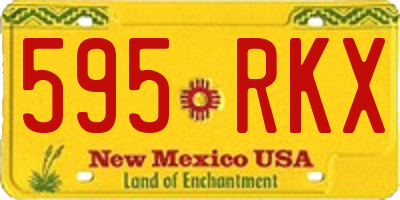 NM license plate 595RKX