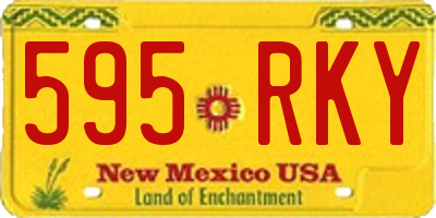 NM license plate 595RKY