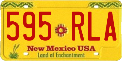 NM license plate 595RLA