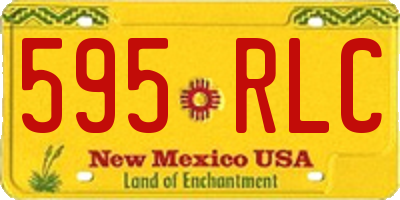 NM license plate 595RLC