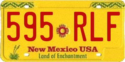 NM license plate 595RLF