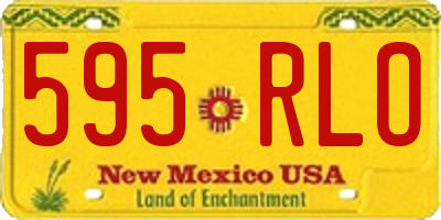 NM license plate 595RLO