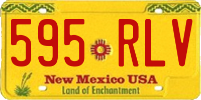 NM license plate 595RLV