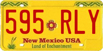 NM license plate 595RLY