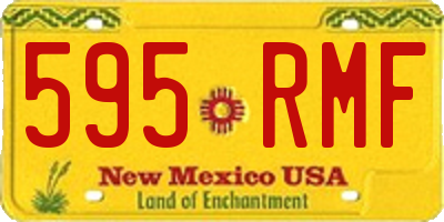 NM license plate 595RMF