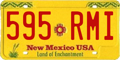 NM license plate 595RMI
