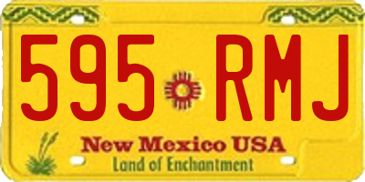 NM license plate 595RMJ
