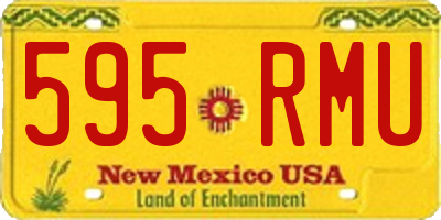NM license plate 595RMU