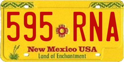 NM license plate 595RNA