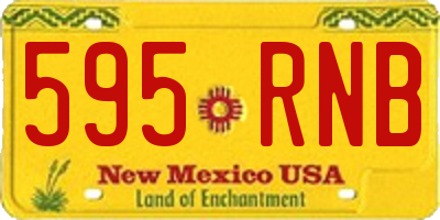 NM license plate 595RNB