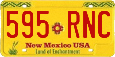 NM license plate 595RNC
