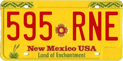 NM license plate 595RNE