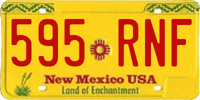 NM license plate 595RNF