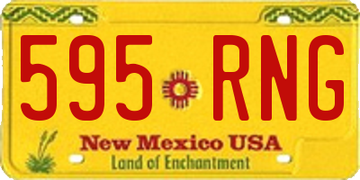 NM license plate 595RNG