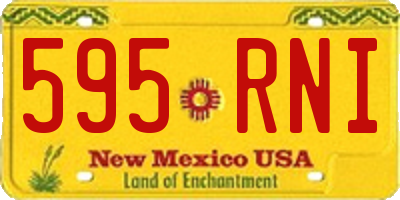 NM license plate 595RNI