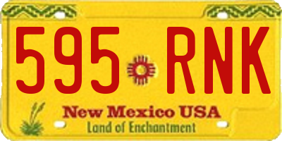 NM license plate 595RNK
